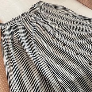 Black and Cream midi skirt